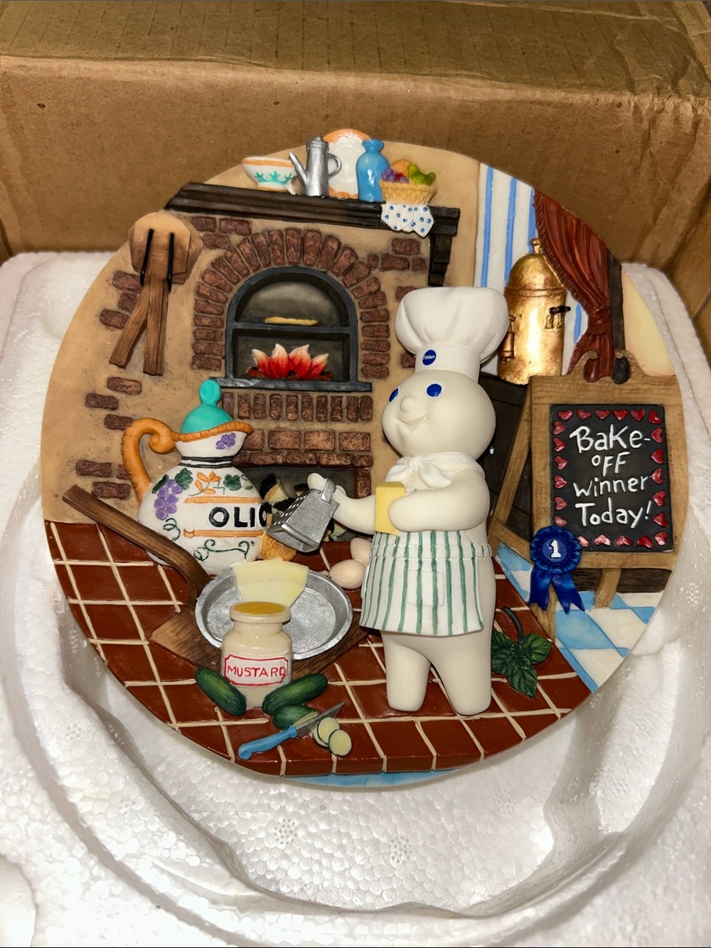 Doughboy Ceramic Wall Plaque - White